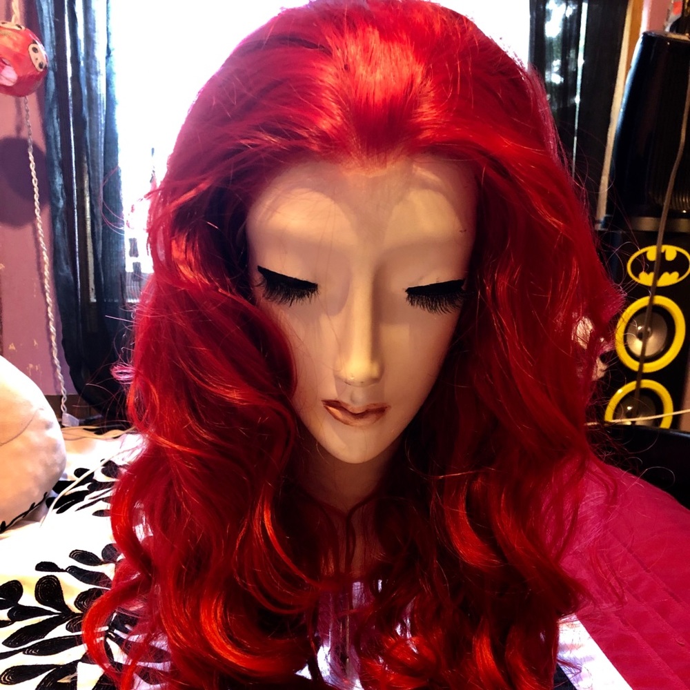 Red wig lace front